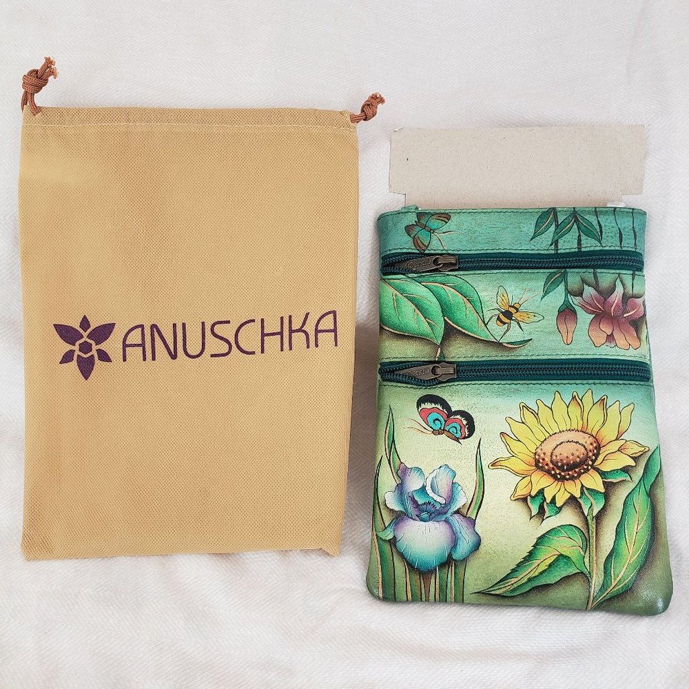 Genuine Anuschka Hand Painted Crossbody NWT